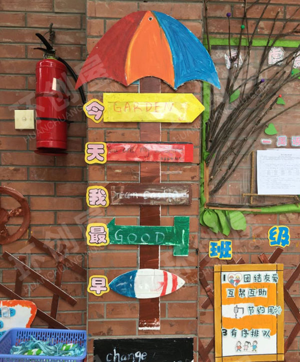 幼儿园户外外墙面装饰图片