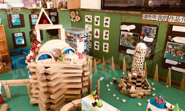 幼儿园建构区圣诞节建构图片