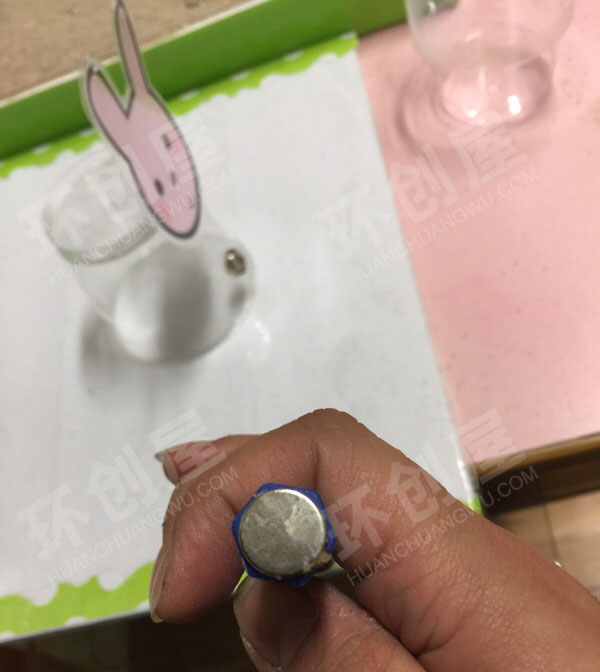 幼儿园科学区磁铁游戏小兔子回家图片