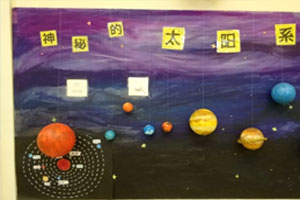 幼儿园科探区的太阳系图片