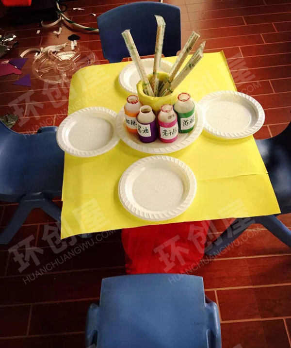 幼儿园角色游戏烧烤店手工海绵纸食物图片