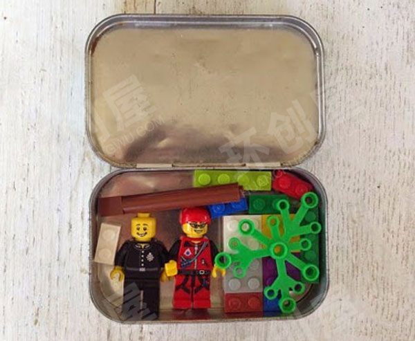 幼儿园益智区自制教玩具创意铁盒游戏图片