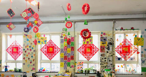 幼儿园超喜庆新年联欢会吊饰图片
