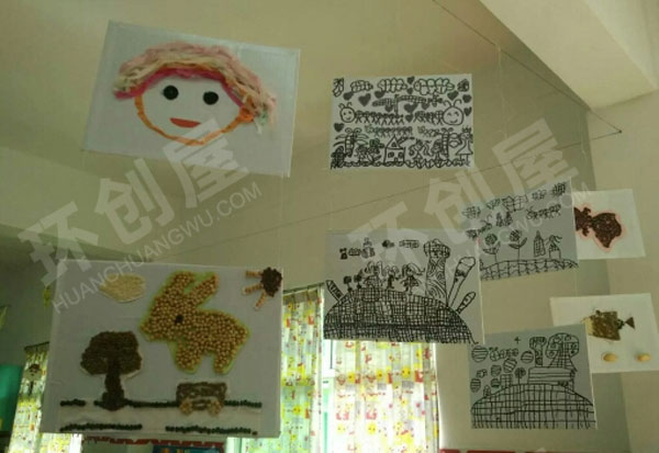 幼儿园各种各样创意吊饰作品展示图片