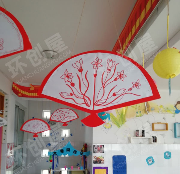 幼儿园走廊中国风吊饰图片