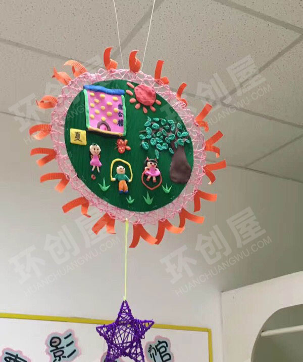 幼儿园我上小学了粘土手工吊挂饰图片