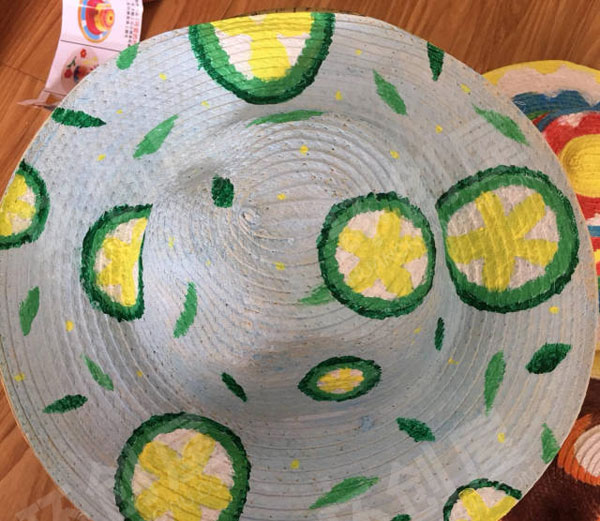幼儿园草帽丙烯走廊挂饰图片
