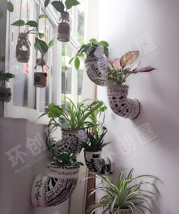 幼儿园走廊门植物角废物利用图片
