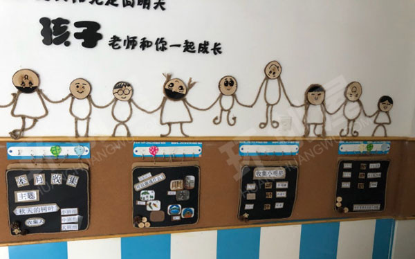 幼儿园走廊纸板风格主题墙面图片