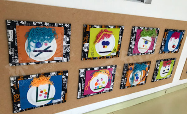 幼儿园废物利用纸盘卡通创意小人头作品展示图片