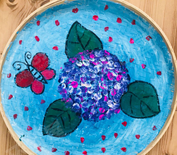 幼儿园走廊装饰竹匾画作品展示图片