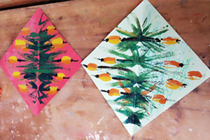 幼儿园水彩创意美术作品展示图片4张