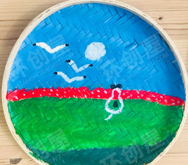 幼儿园走廊装饰竹匾画作品展示图片