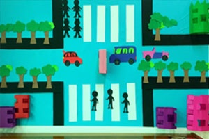 幼儿园建构区安全墙搭建图片3张