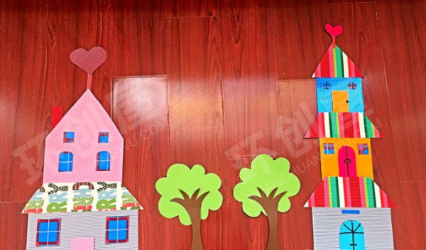 幼儿园建构区卡通背景图图片