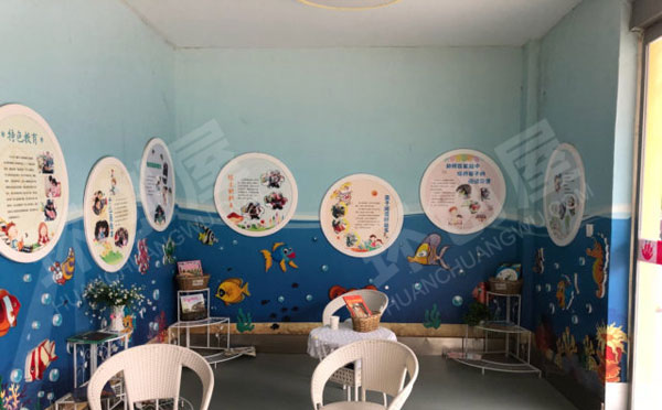 幼儿园走廊楼梯阅读区环创图片