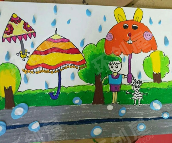 幼儿园美工区各种创意绘画图片