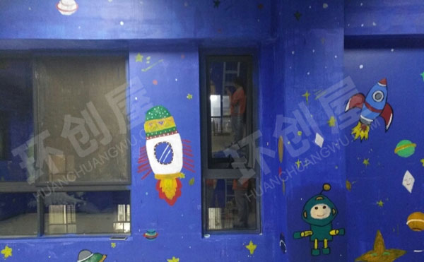幼儿园科学区科学室墙面神秘星球图片