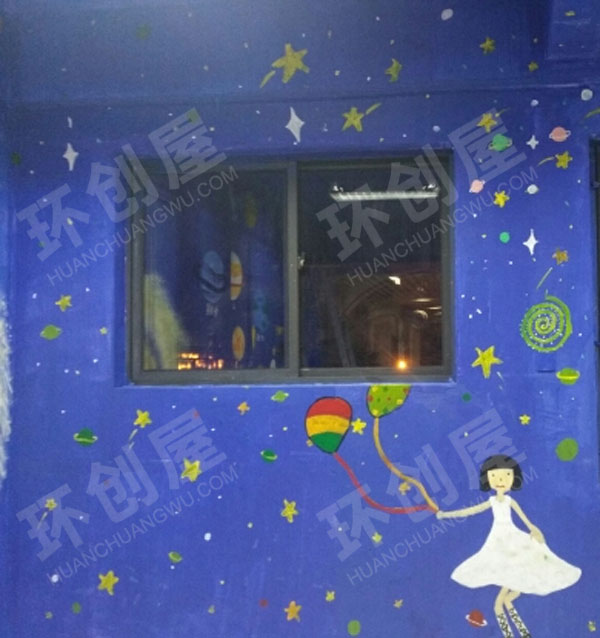 幼儿园科学区科学室墙面神秘星球图片