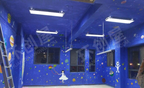 幼儿园科学区科学室墙面神秘星球图片