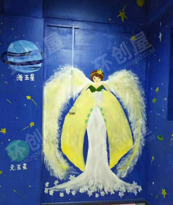 幼儿园科学区科学室墙面神秘星球图片