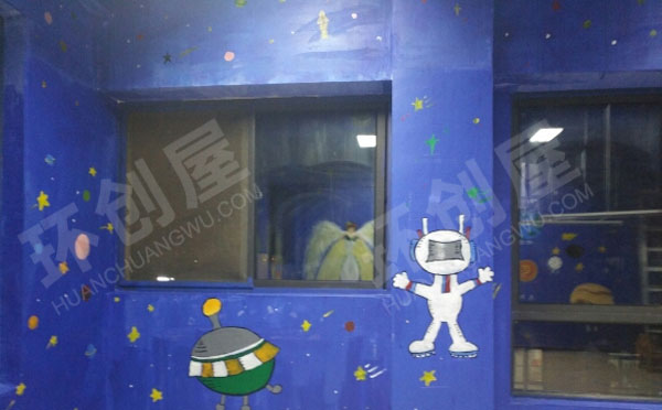 幼儿园科学区科学室墙面神秘星球图片