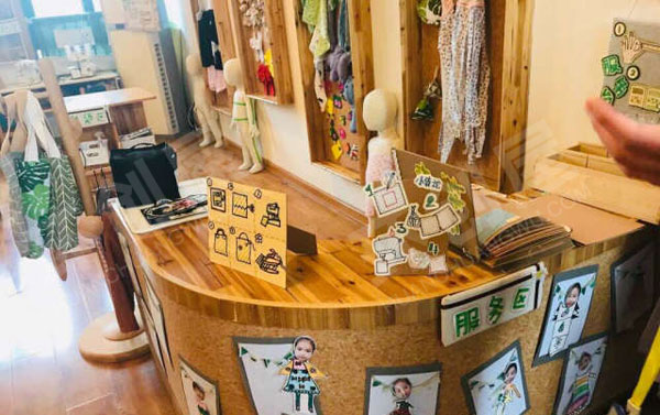 幼儿园角色游戏裁缝小铺图片