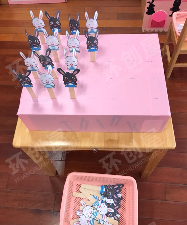 幼儿园益智区小兔乖乖图片