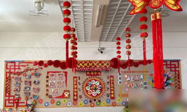幼儿园最浓年味红红中国年主题墙图片