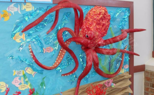 幼儿园海底世界海洋风墙面布置图片