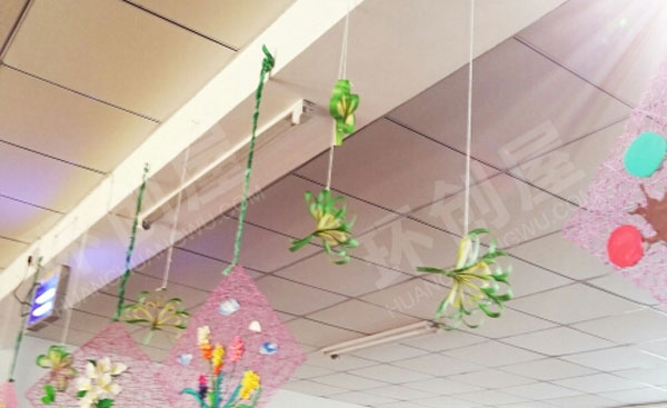 幼儿园折纸清新小花轻粘土吊饰图片