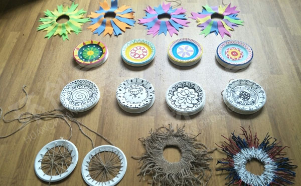 幼儿园原木森系麻绳自然环保吊饰图片