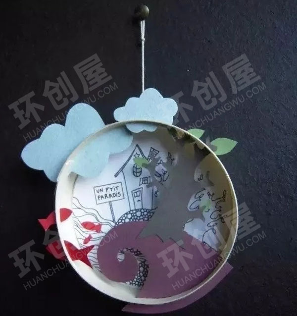 幼儿园绘画剪贴画制成好看的挂饰图片