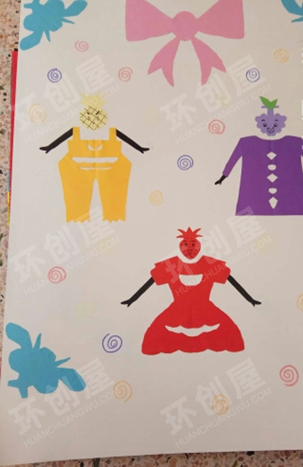幼儿园走廊墙壁中国文化剪纸折纸粘贴画图片