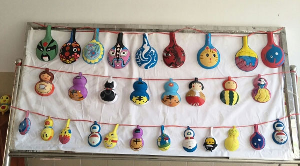 幼儿园学生环保作品展示图片