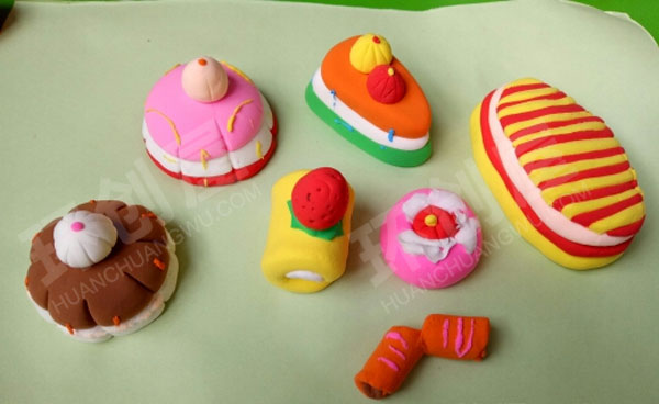 幼儿园美工区彩泥美味的食物作品图片
