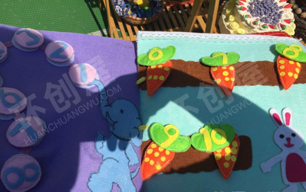 幼儿园益智区不织布自制各种玩教具图片