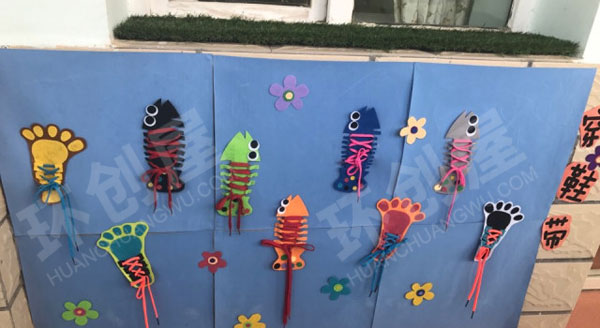 幼儿园益智区墙面自制教玩具图片