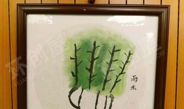 幼儿园走廊墙面国画展示二十四节气图片