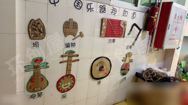 幼儿园走廊中国乐器中国四大发明墙面图片