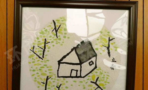 幼儿园走廊墙面国画展示二十四节气图片