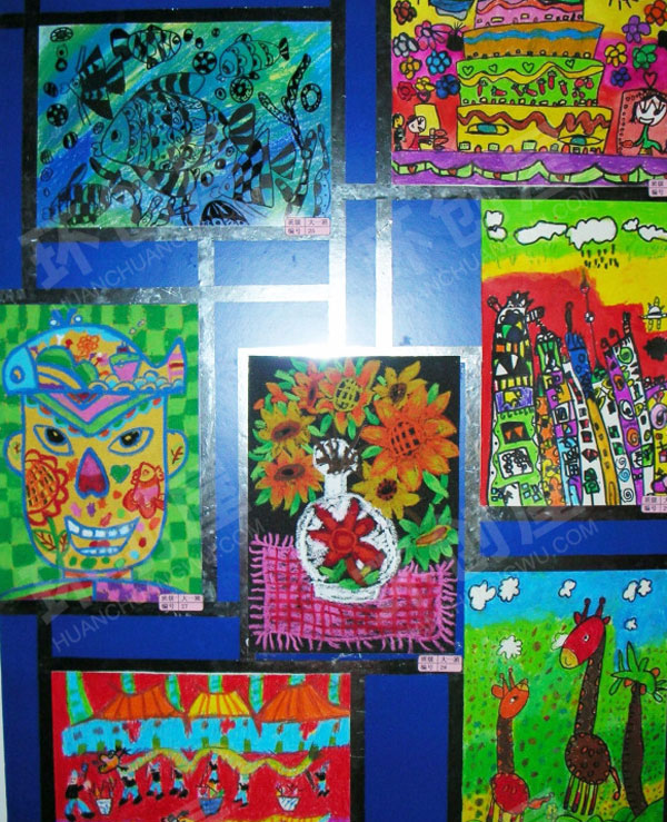 幼儿园童心童画作品展图片