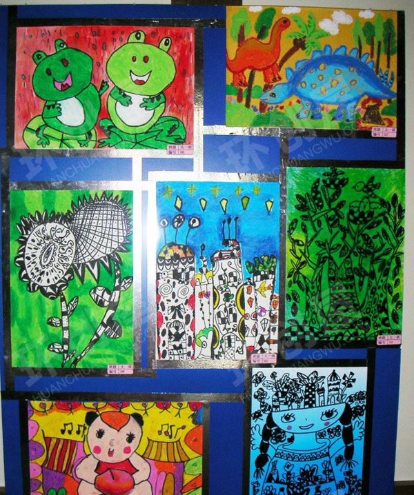 幼儿园童心童画作品展图片