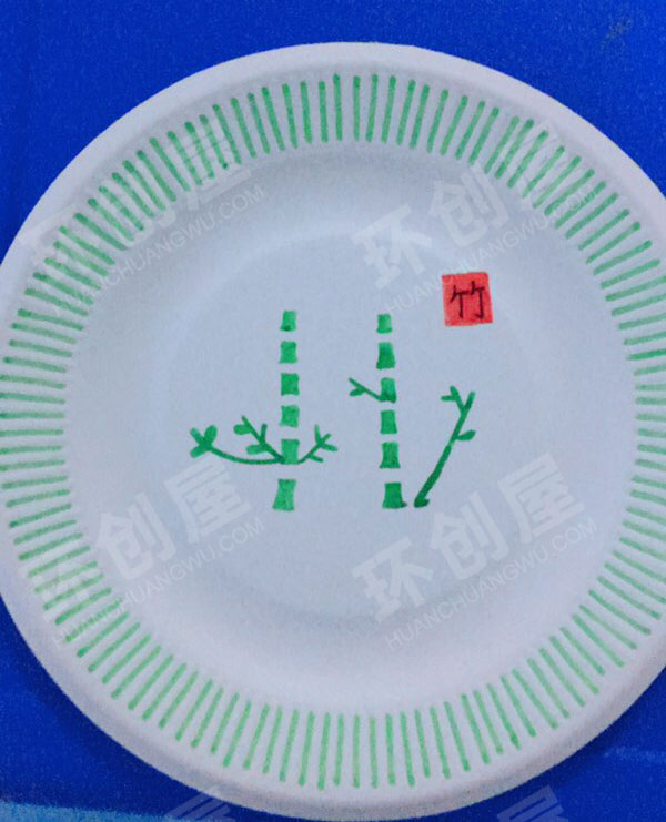 幼儿园户外墙面装饰创意手工纸盘画图片