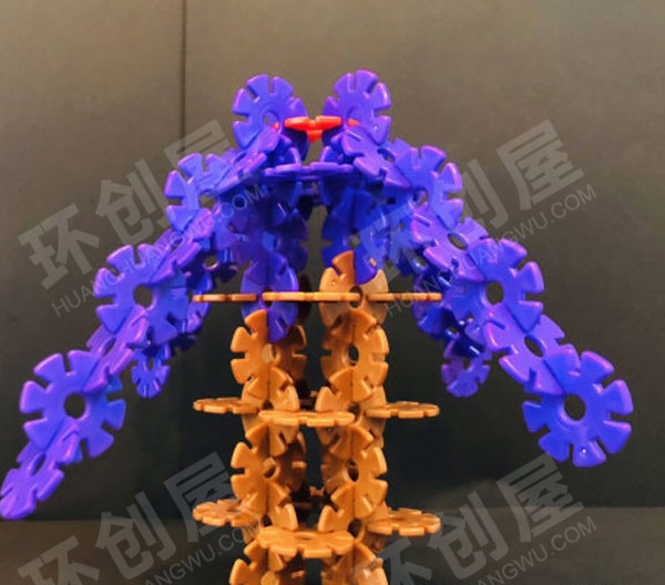 幼儿园建构区雪花片作品图片