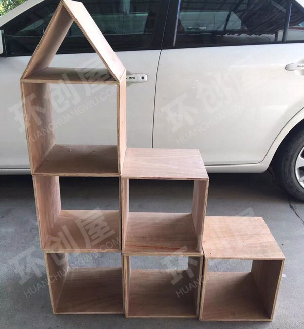 幼儿园阅读区废物利用的书架图片