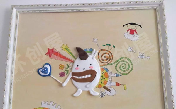幼儿园美工区彩泥卡通动物作品图片