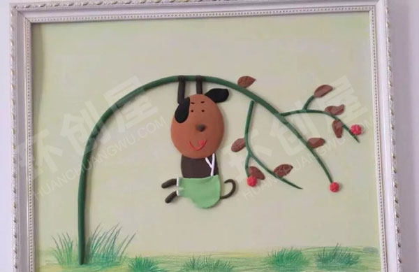 幼儿园美工区彩泥卡通动物作品图片