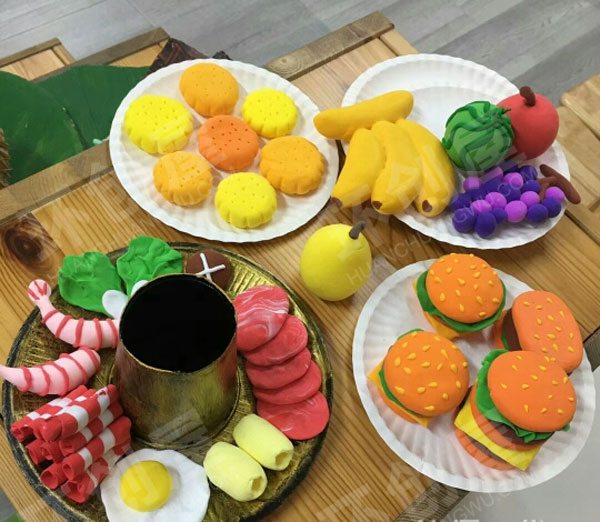 幼儿园娃娃家手工粘土吃起来图片