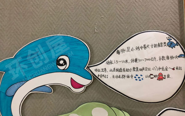 幼儿园海里动物海豚主题墙图片
